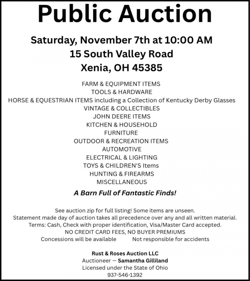 Rust & Roses Auction