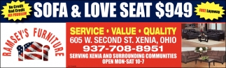 Sofa & Love Seat $949