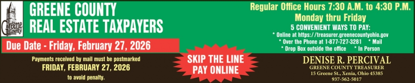 Denise R. Percival - Greene County Treasurer