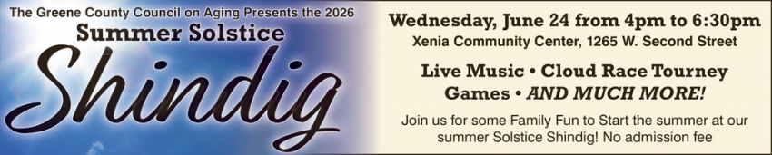 Summer Solstice Shindig (June 24, 2026)