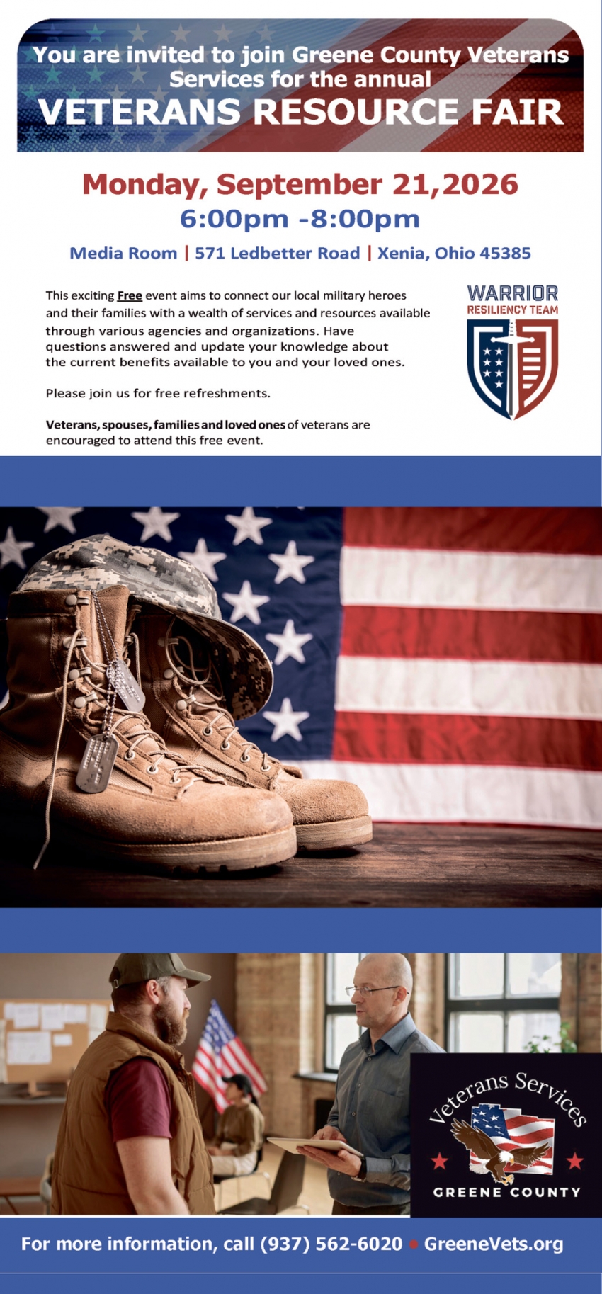 Greene County Veteran's Services Veterans Resource Fair (September 21, 2026)
