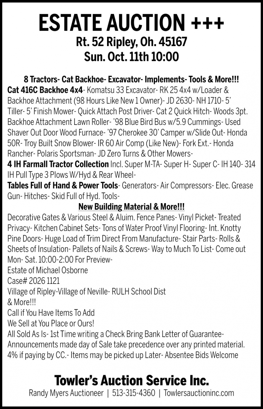 Towler's Auction Service Inc