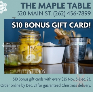 The Maple Table, Dining & Entertainment in 