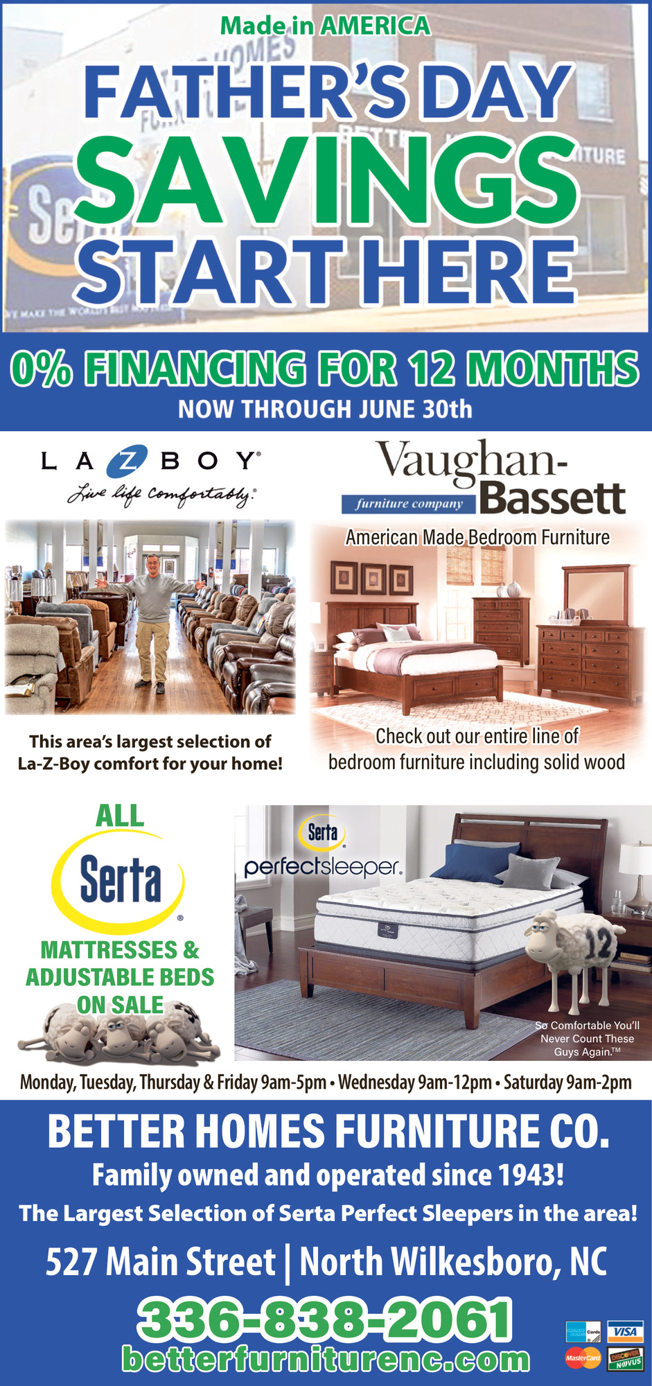 Father's Day Savings Start Here, Better Homes Furniture Co, North Wilkesboro, NC