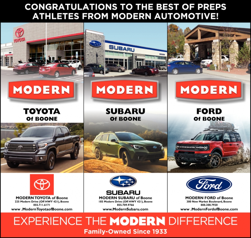 Congratulations To The Best Of Preps Athletes From Modern Automotive!