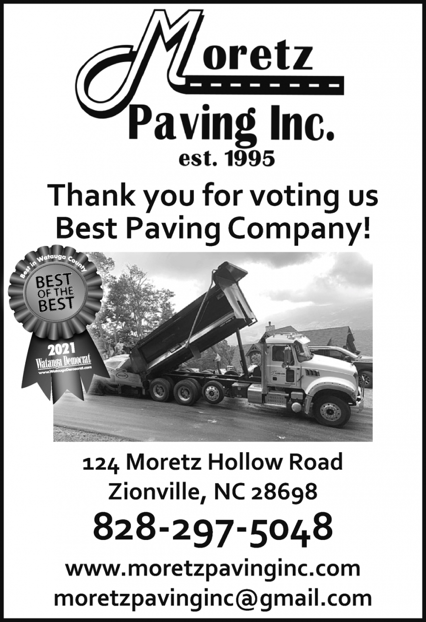 Thank You for Voting Us Best Paving Company!