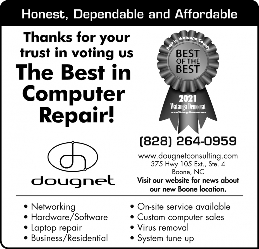 Thanks For Your Trust In Voting Us The Best In Computer Repair