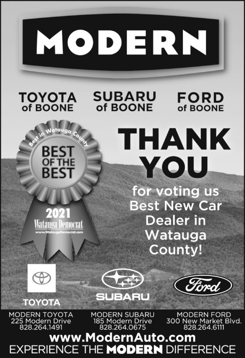 Thank You For Voting Us Best New Car Dealer In Watauga County
