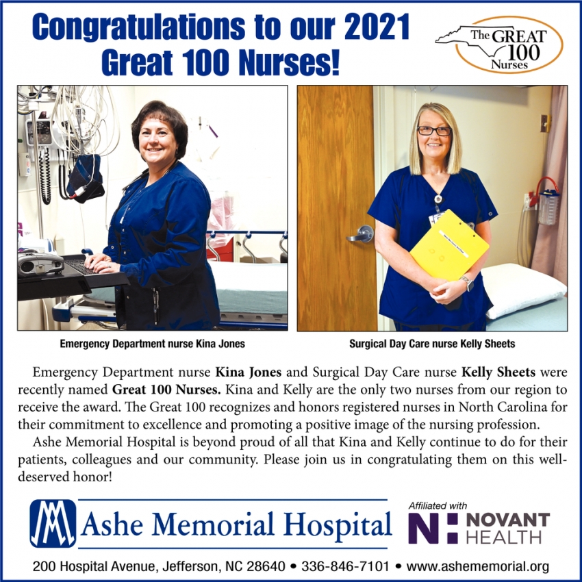 Congratulations To Our 2021 Great 10 Nurses