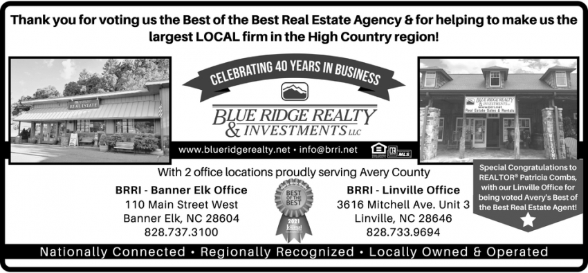 Thank You for Voting Us the Best of the Best Real Estate Agency