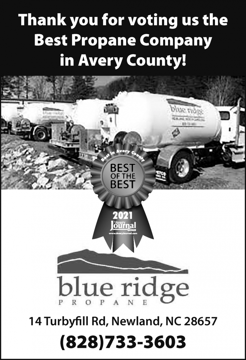 Thank You for Voting Us the Best Propane Company in Avery County