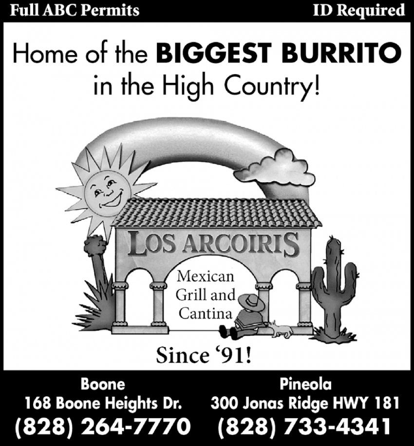 Home of the Biggest Burrito in the High Country!
