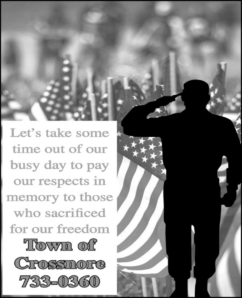Let's Take Some Time Out of Our Busy Day to Pay Our Respects in Memory to Those Who Sacrificed for Our Freedom