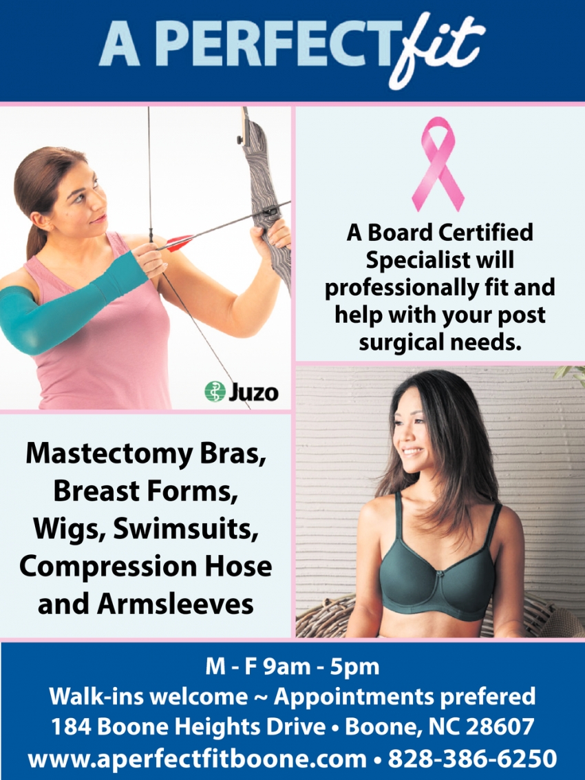 Mastectomy Bras, Breast Forms, Wigs, Swimsuits, Compression Hose, And Armsleeves