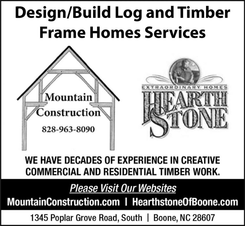 Design/Build Log and Timber Frame Homes Services