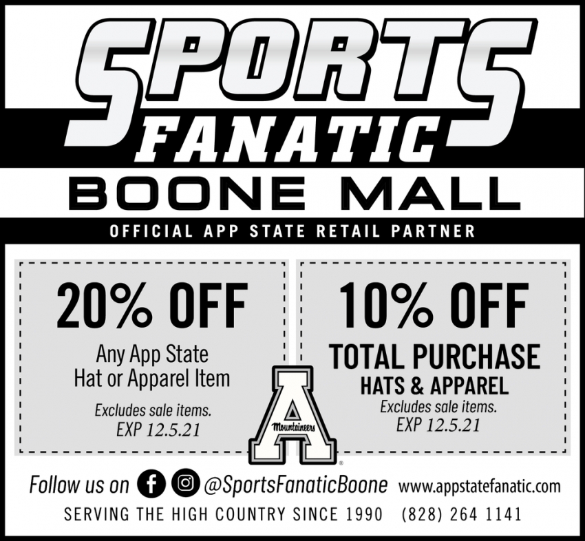20% Off Any App State Hat or Apparel Item & 10% OFF Total Purchase