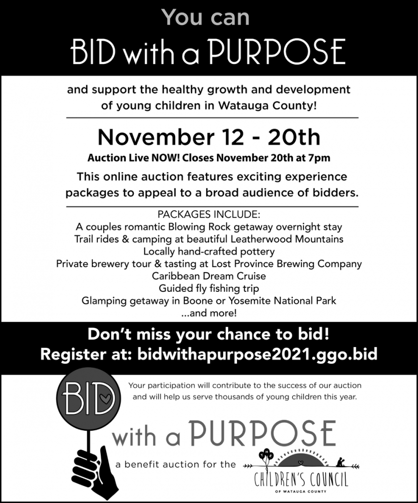 You Can Bid With A Purpose