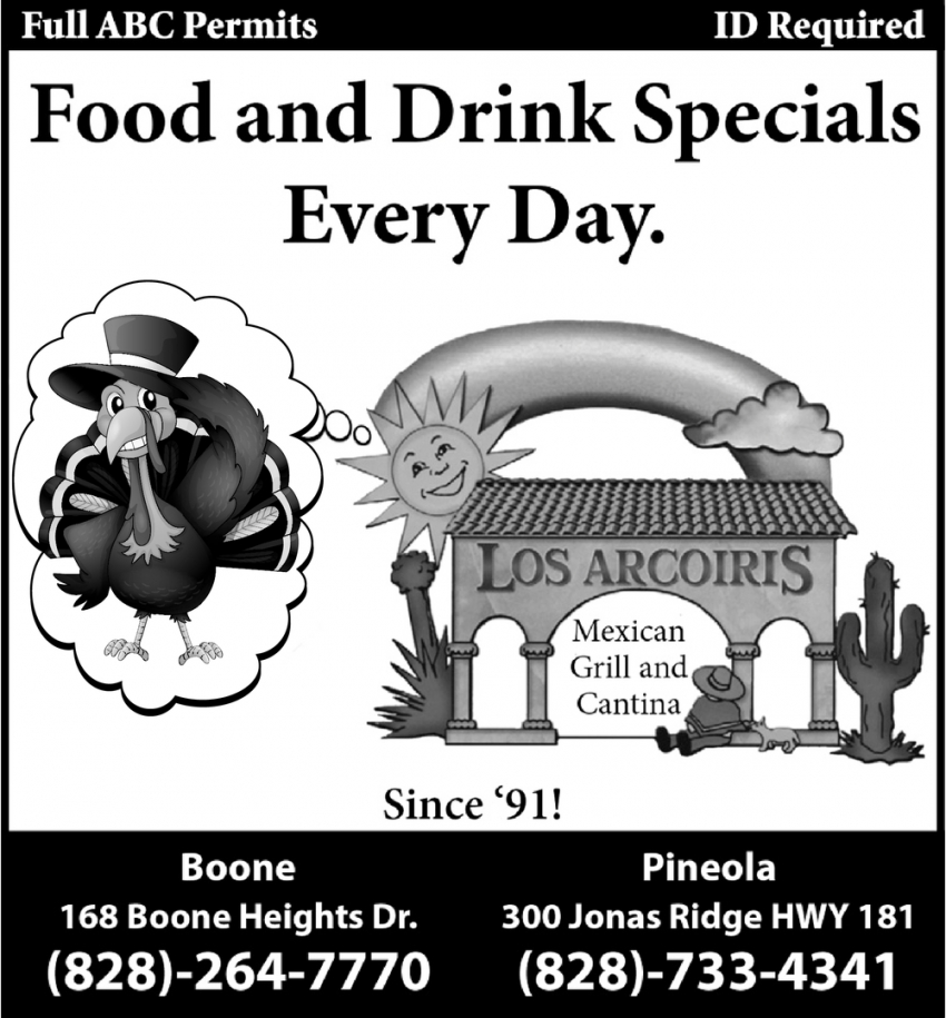 Food and Drink Specials Every Day