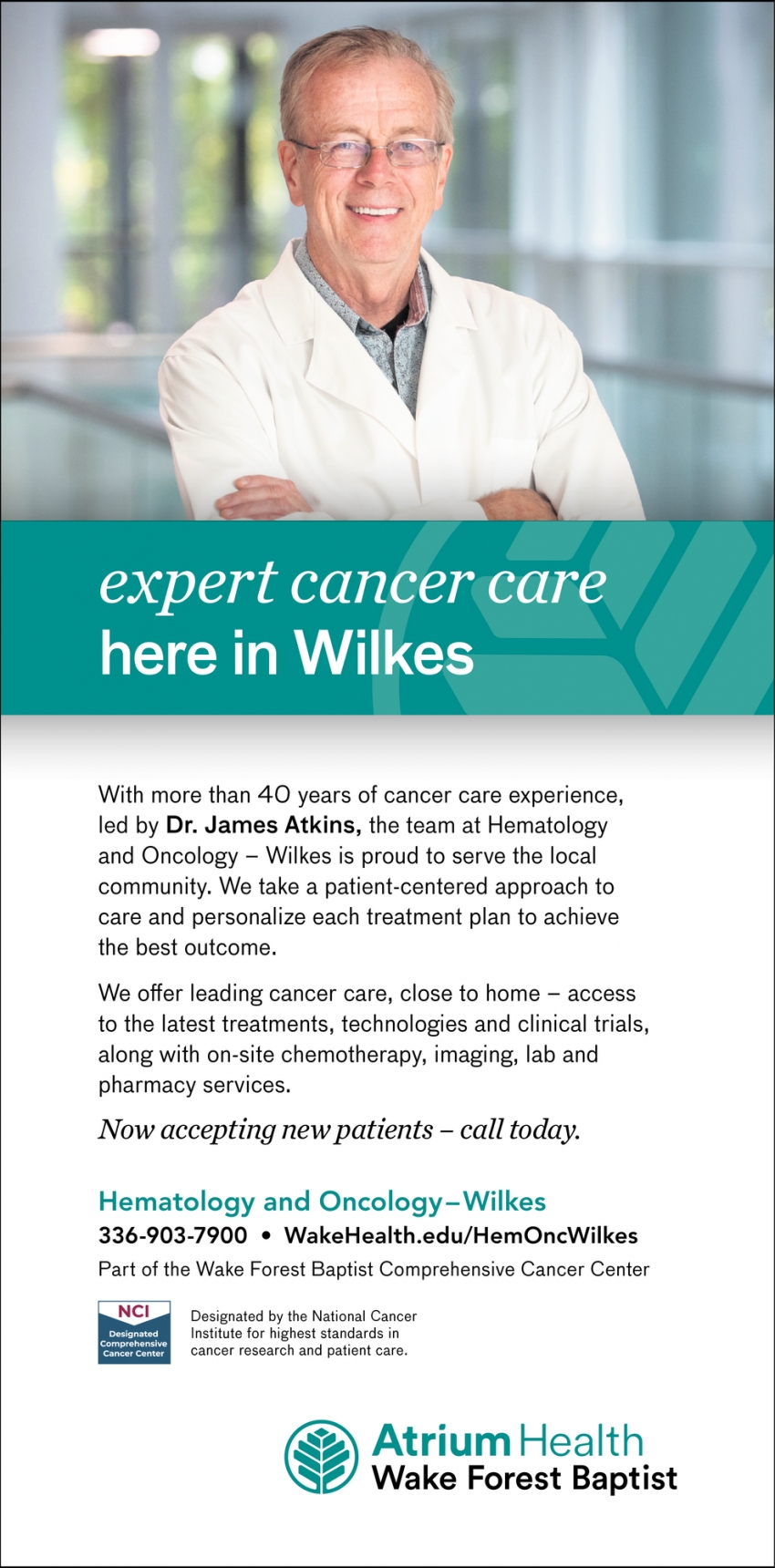 Expert Cancer Care Here in Wilkes