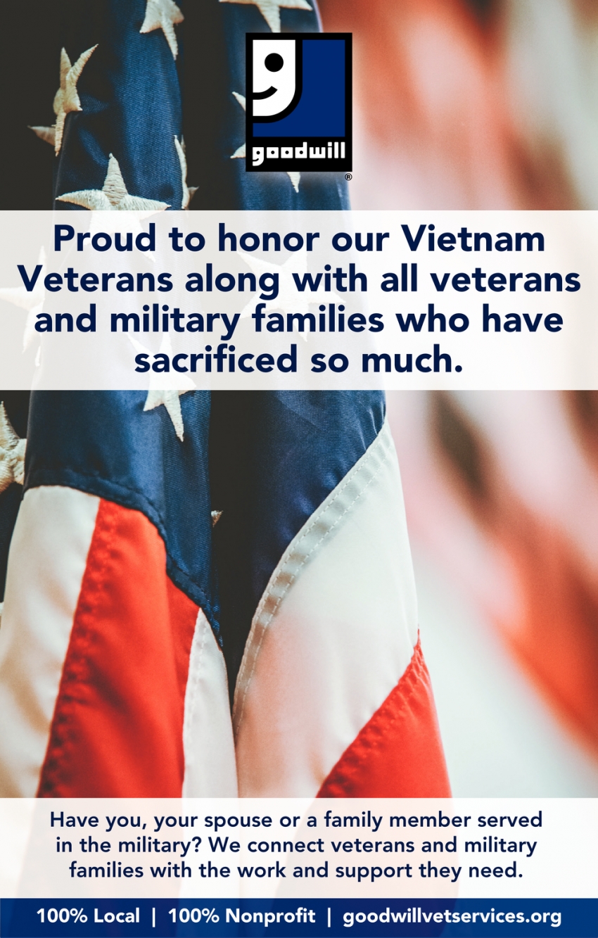 Proud to Honor Our Vietnam Veterans And Military Families Who Have Sacrificed so Much