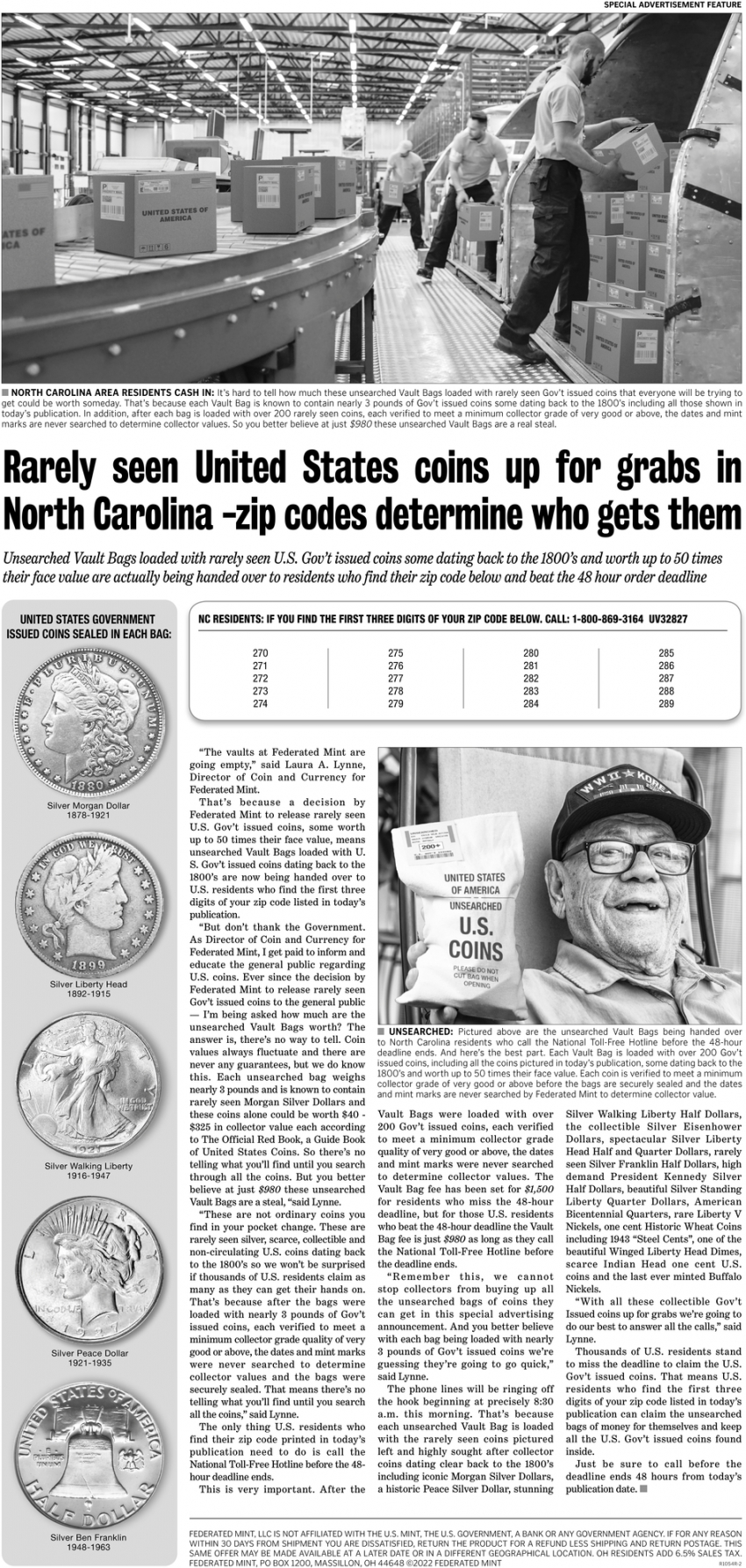 Rarely Seen United States Coins Up For Grabs In North Carolina