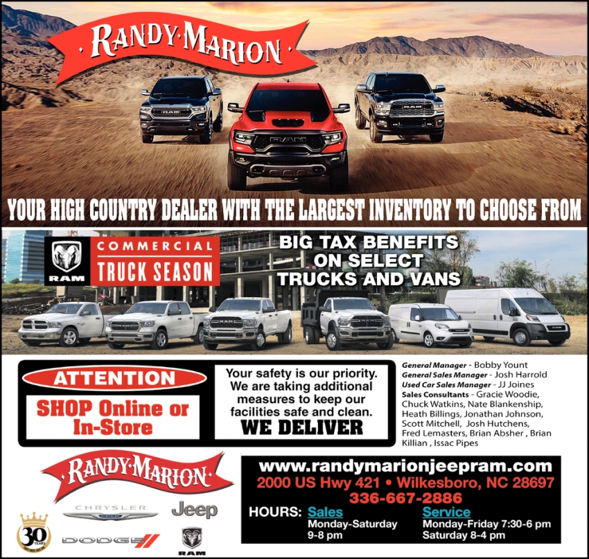Your High Country Dealer With The Largest Inventory to Choose From