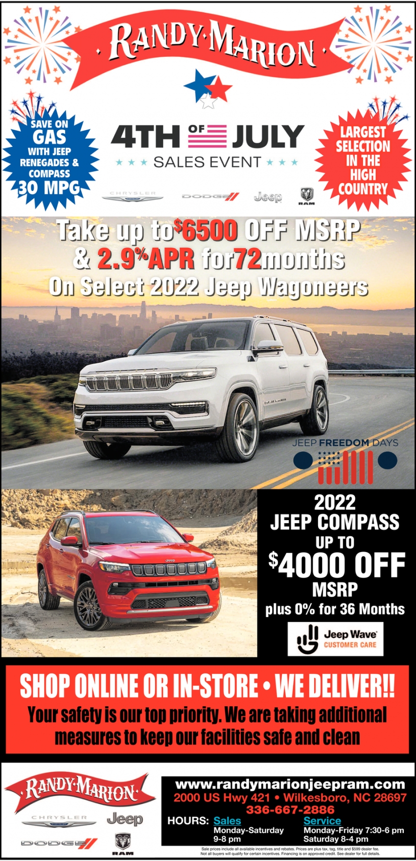 4th of July Sales Event