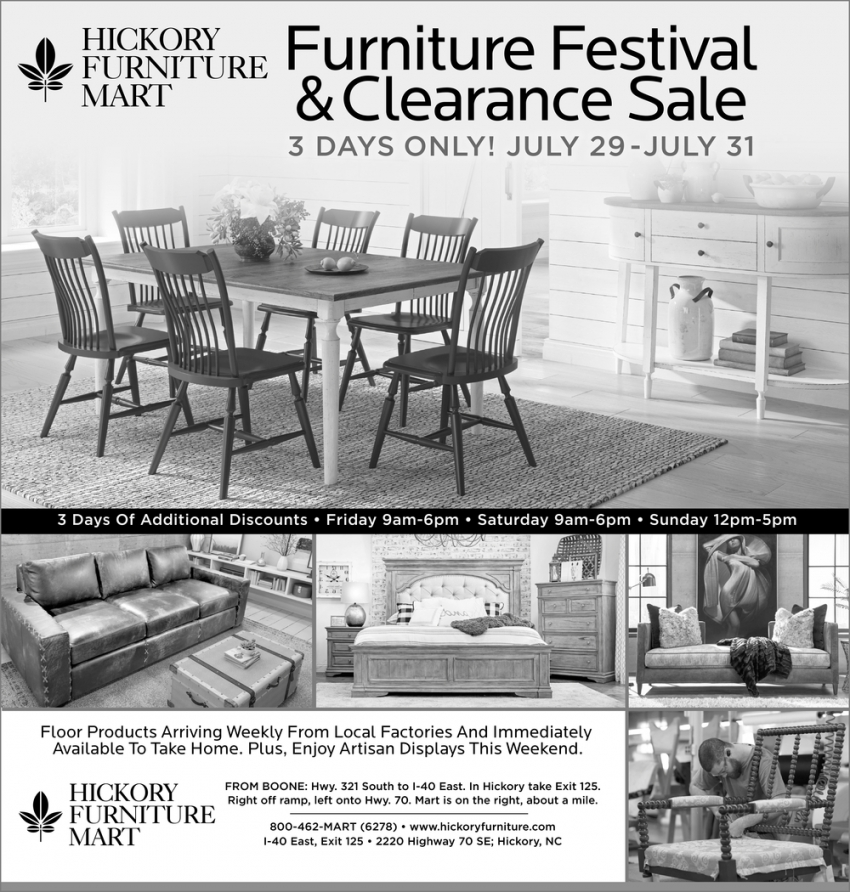 Furniture Festival & Clearance Sale