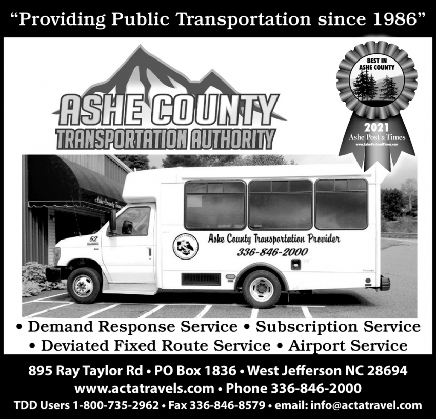 Providing Public Transportation Since 1986