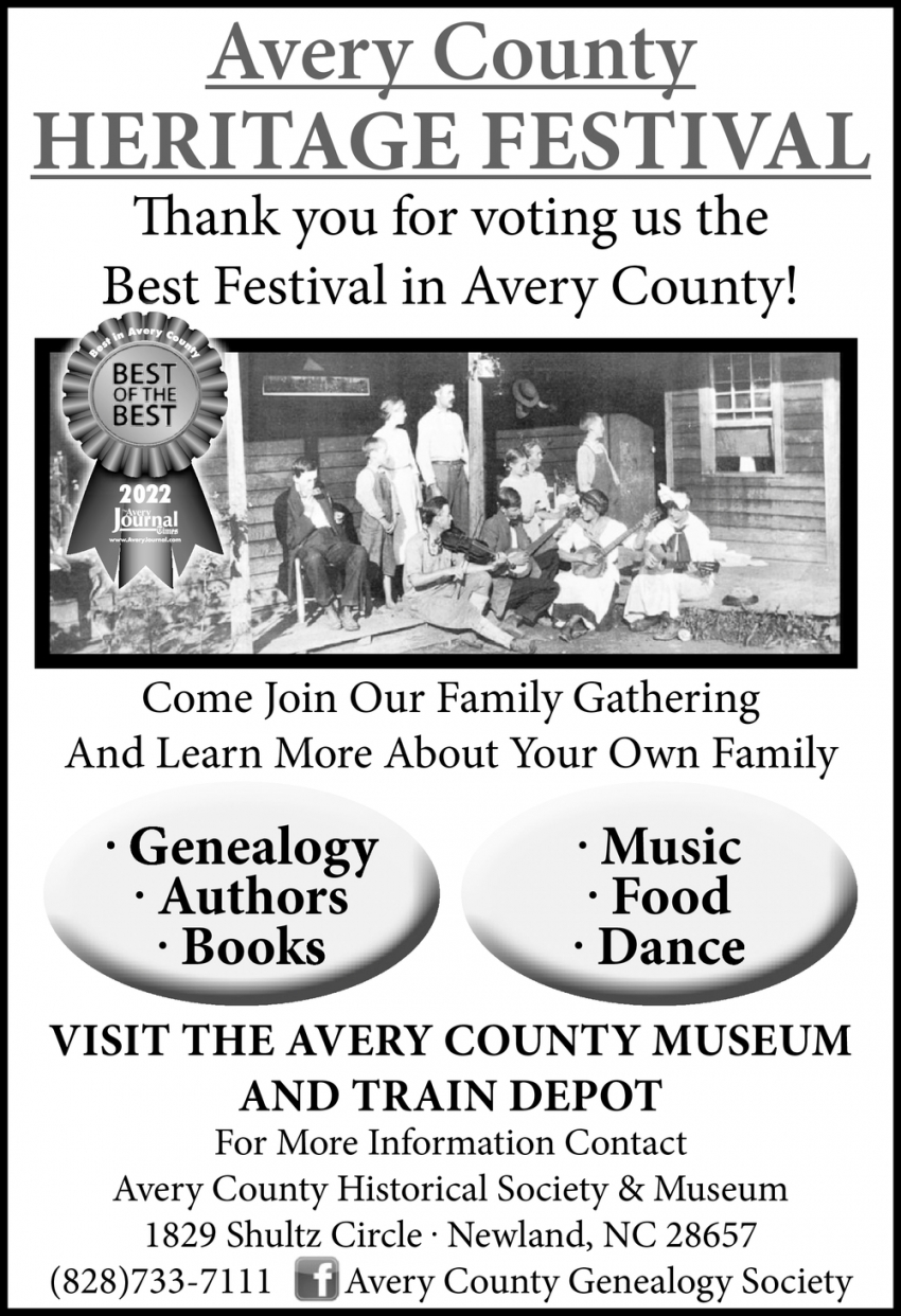 Thank You For Voting Us The Best Festival In Avery County!