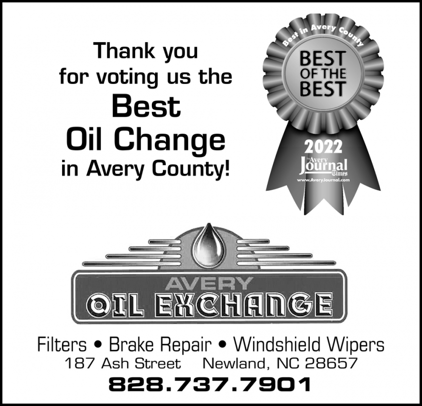 Thank You For Voting Us Best Oil Change