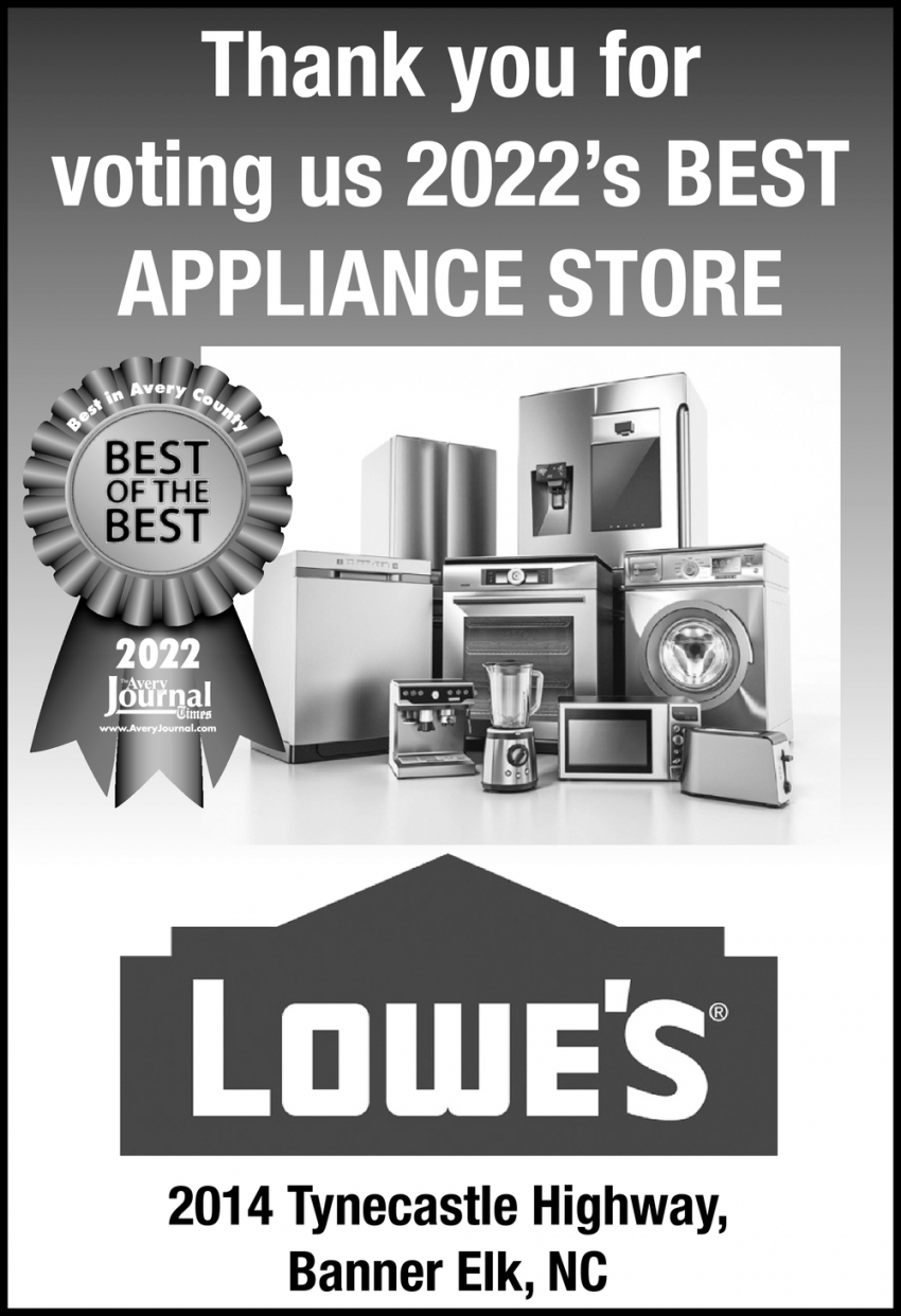 Thank You for Voting Us 2022's Best Appliance Store