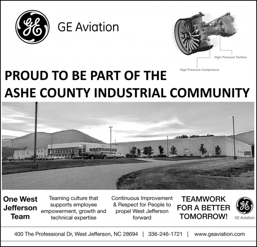 Proud To Be Part Of The Ashe County Industrial Community