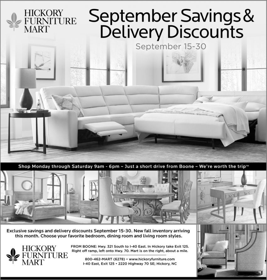 September Savings & Delivery Discounts