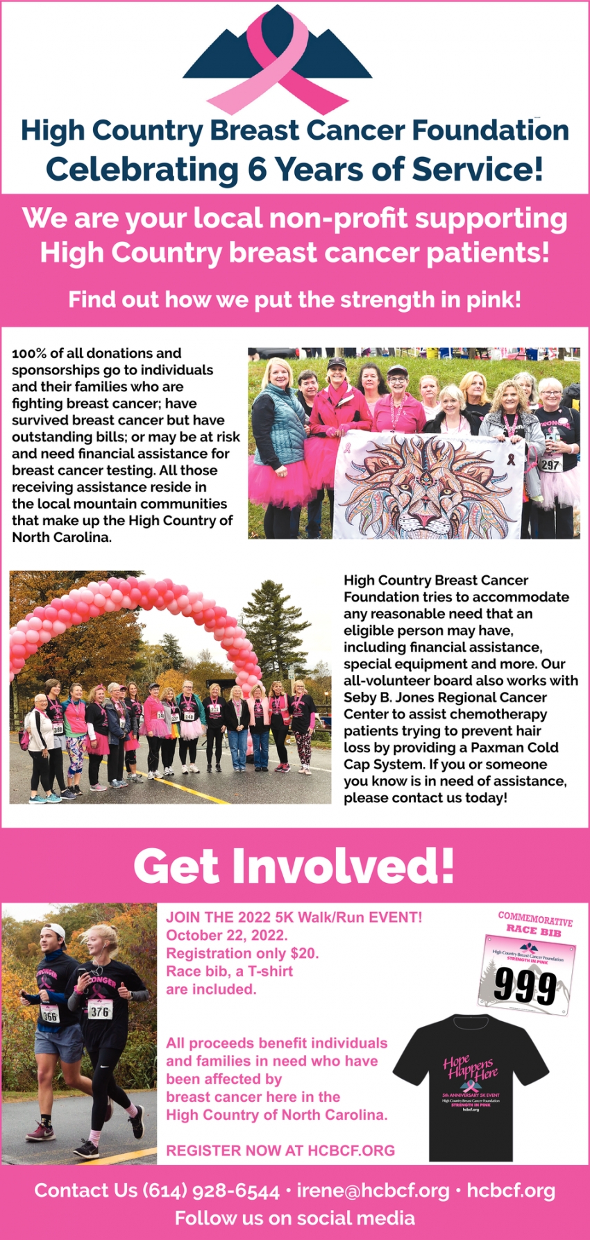 We Are Your Local Non-profit Supporting High Country Breast Cancer Patients!
