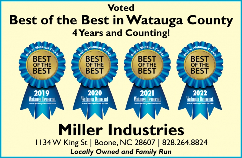 Voted Best Of The Best In Watauga County 