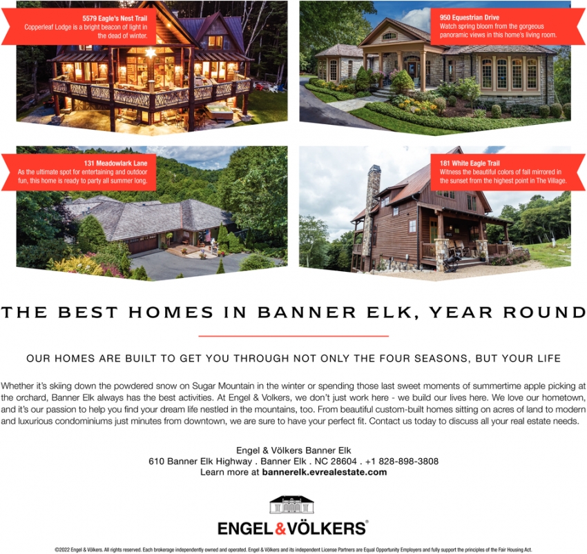 The Best Homes In Banner Elk, Year Round