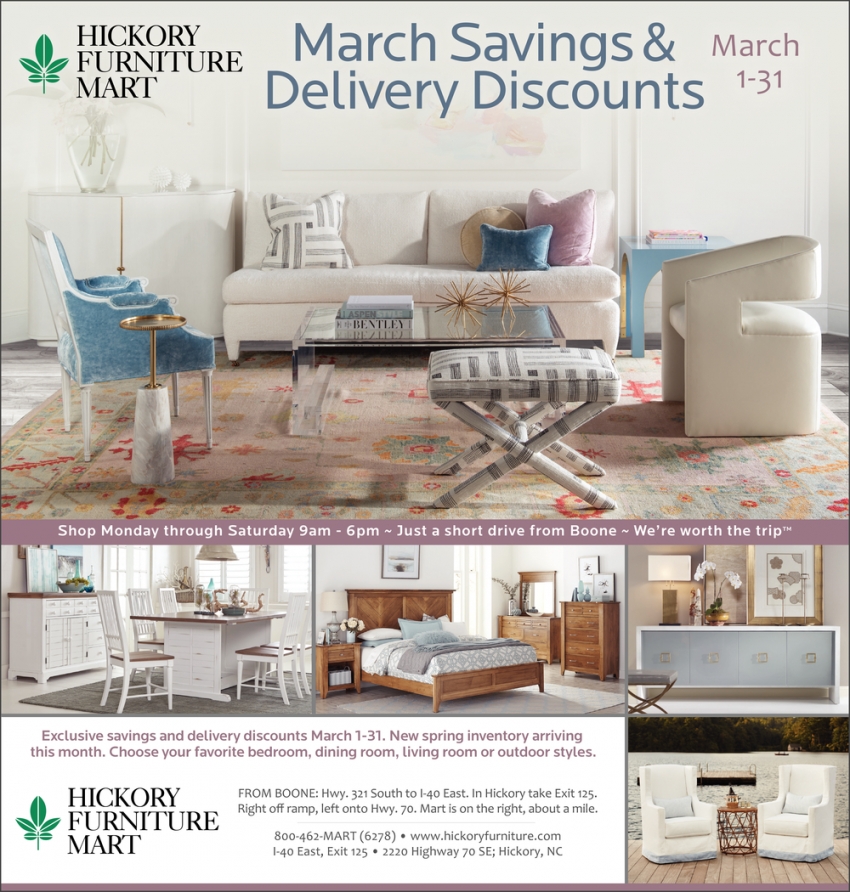 March Savings & Delivery Discounts