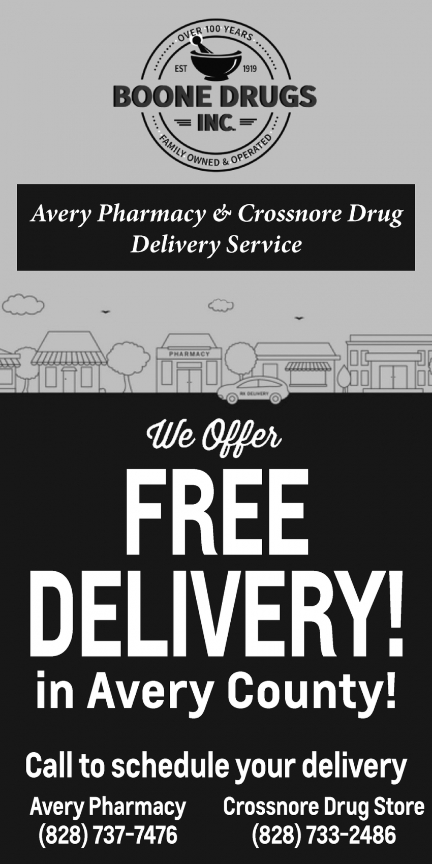 We Offer Free Delivery! 