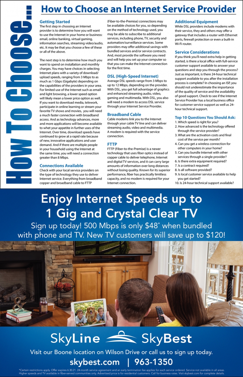 Enjoy Internet Speeds Up to 1 Gig and Crystal Clear TV