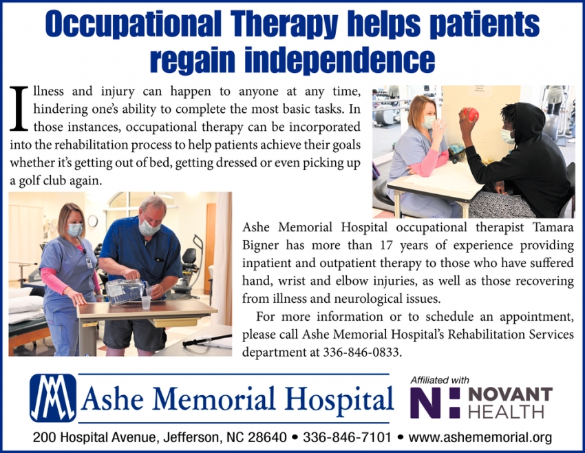 Occupational Therapy Helps Patients Regain Independence