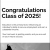 Congratulations Class of 2025