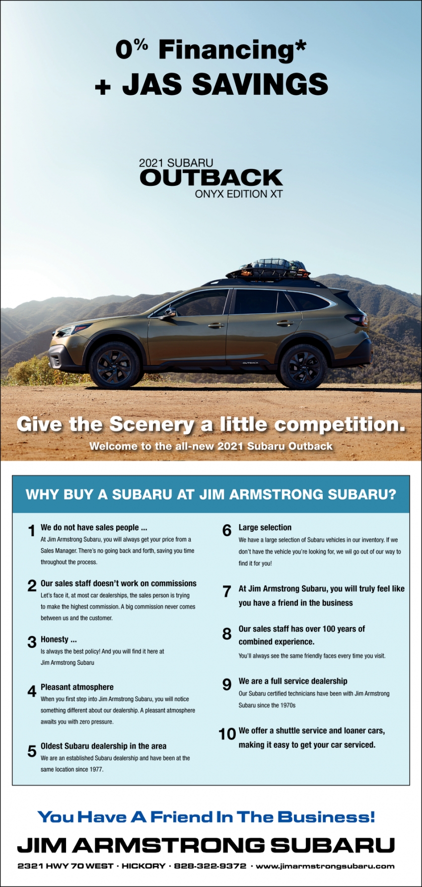 Why Buy a Subaru at Jim Armstrong Subaru?