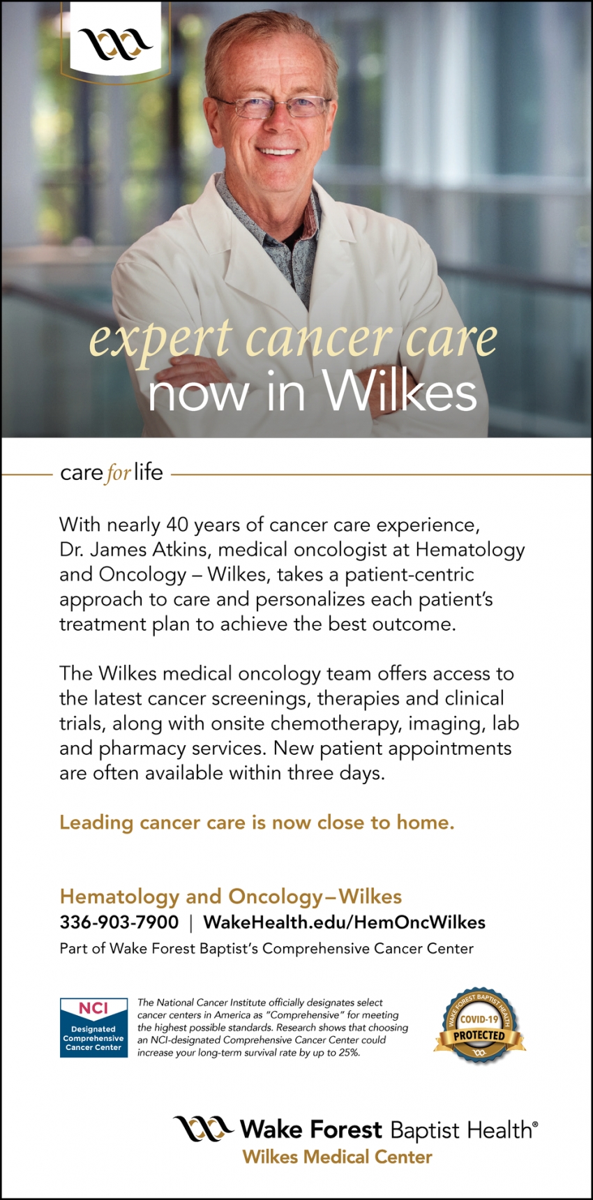 Expert Cancer Care Now in Wilkes