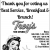 Thank You for Voting Us Best Service, Breakfast & Bruch!