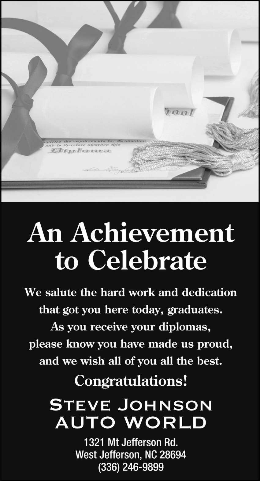 An Achievement To Celebrate
