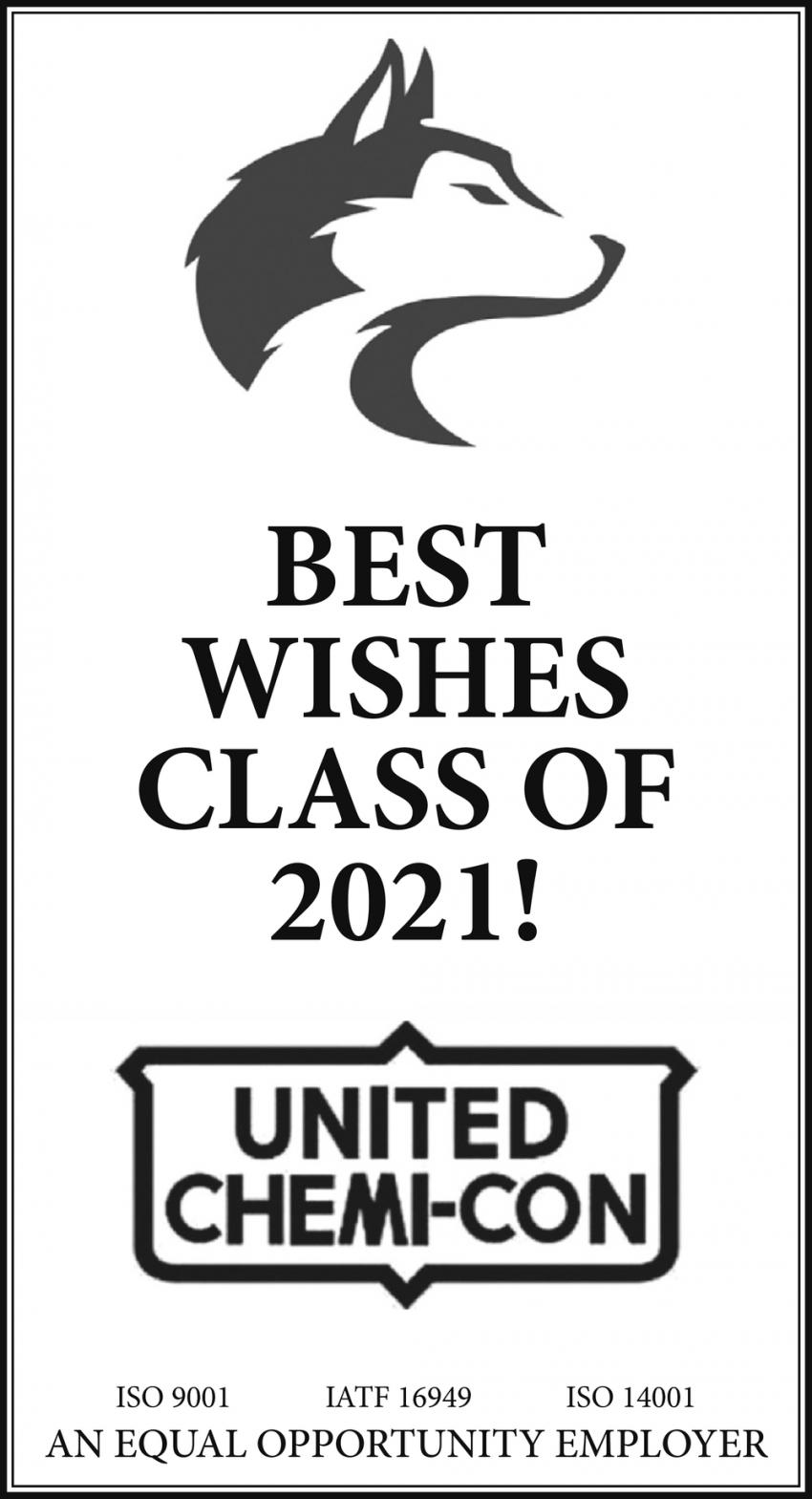 Best Wishes Class of 2021!