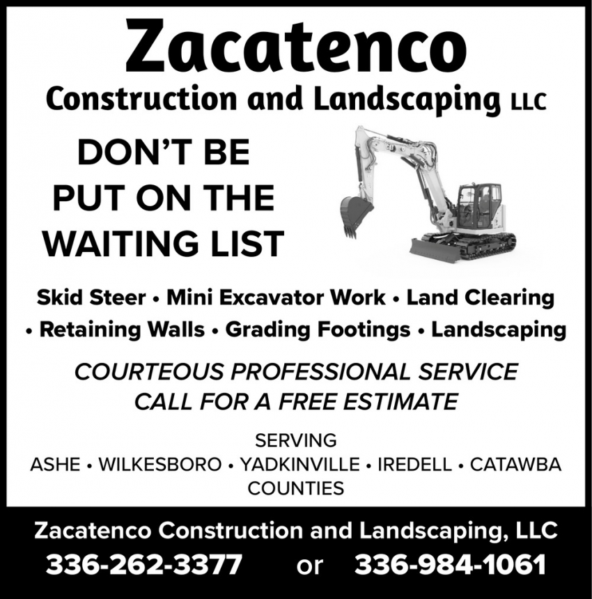 Zacatenco Construction and Landscaping, LLC