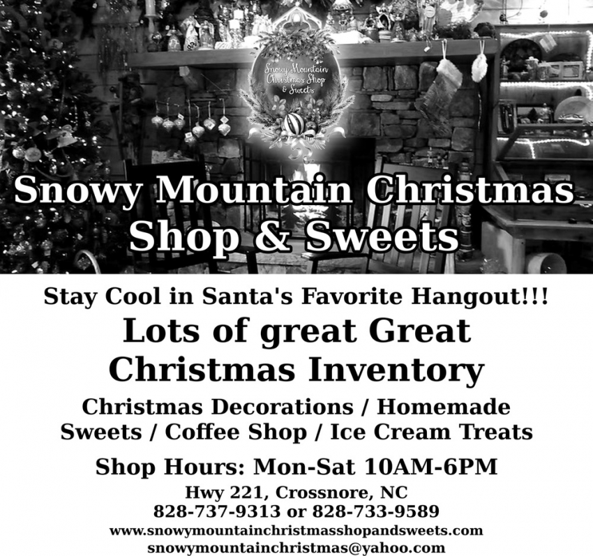 Snowy Mountain Christmas Shop & Sweets