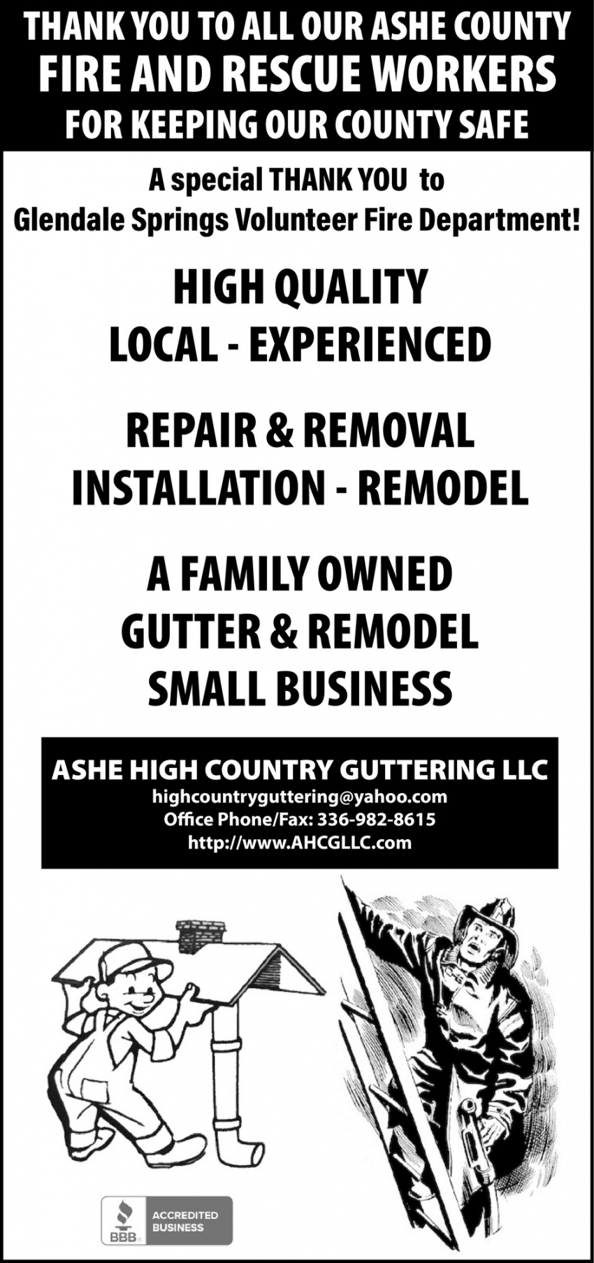 Ashe High Country Guttering